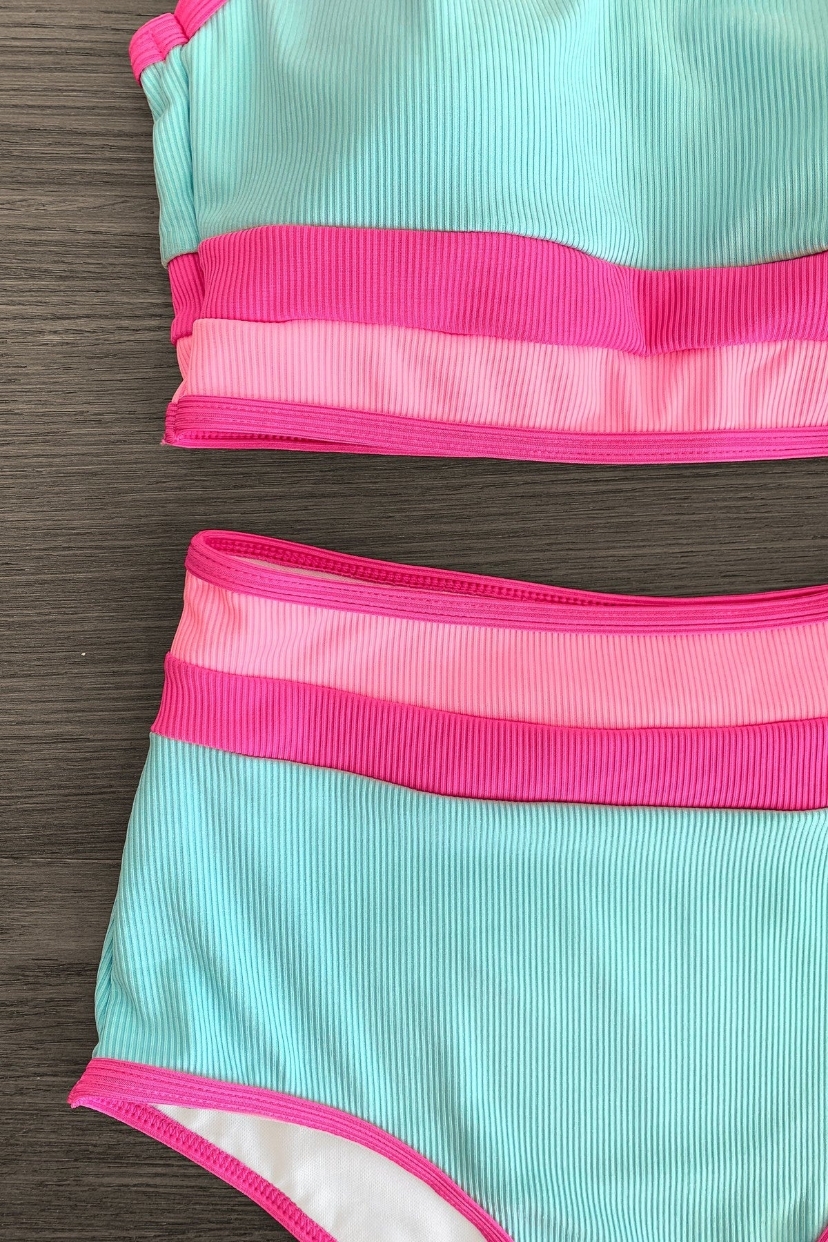 Mom & Me - Blue & Pink Stripe Bikini - Sparkle in Pink