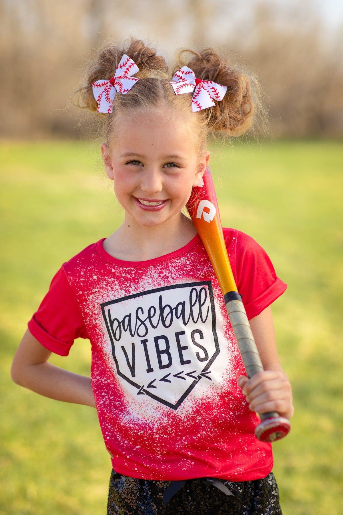 "Baseball Vibes" Sequin Short Set - Sparkle in Pink