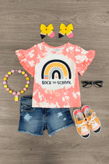 "Back To School" Pink Rainbow Top - Sparkle in Pink