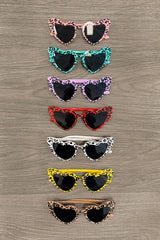 Mom & Me - Heart Eye Cheetah Print Sunnies - Many Colors! - Sparkle in Pink