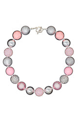 Pink Rhinestone Bubblegum Necklace - Sparkle in Pink