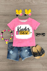 "Preschool - 2nd Grade Crew" Pink Top - Sparkle in Pink