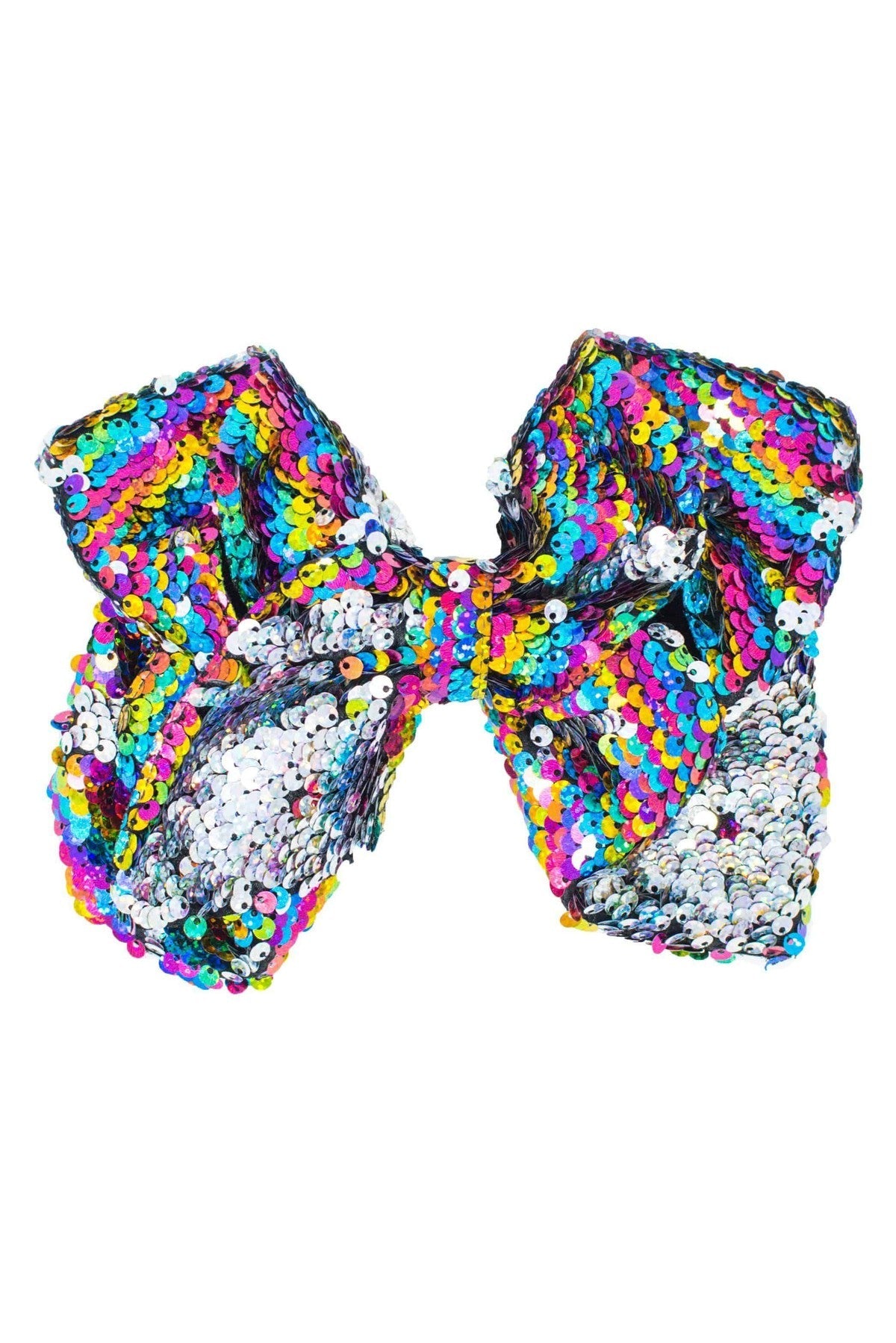Rainbow Flip Sequin Bow - Sparkle in Pink