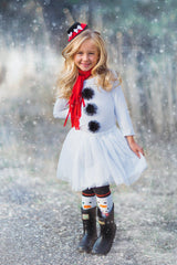 Snowman Costume - 4 Piece Set - Sparkle in Pink