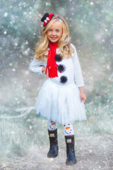 Snowman Costume - 4 Piece Set - Sparkle in Pink