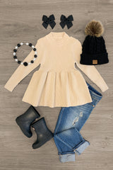 Turtleneck Tunic Sweaters - MANY COLORS! - Sparkle in Pink
